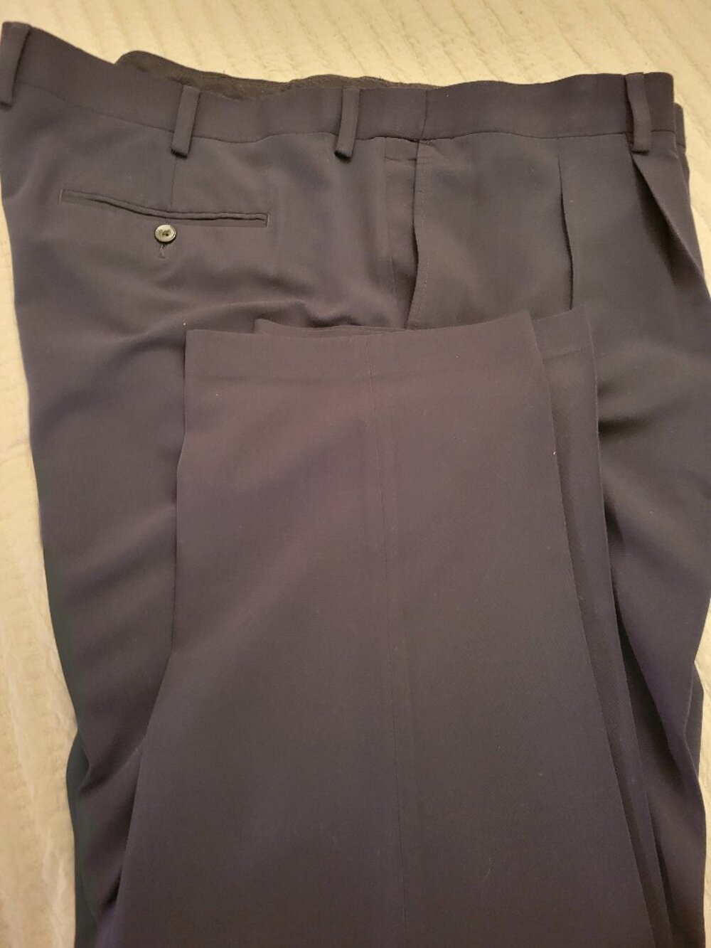 CM Gold Series by Destination XL Navy Blue Men’s Dress Slacks 50 x 30 Exc.